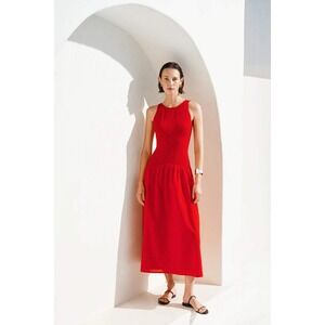 AYR Women's The Scene Smocked Midi Dress